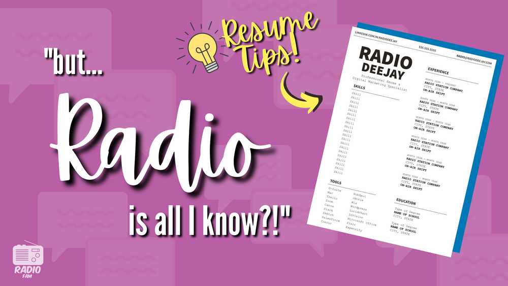 Radio Resume Tips
