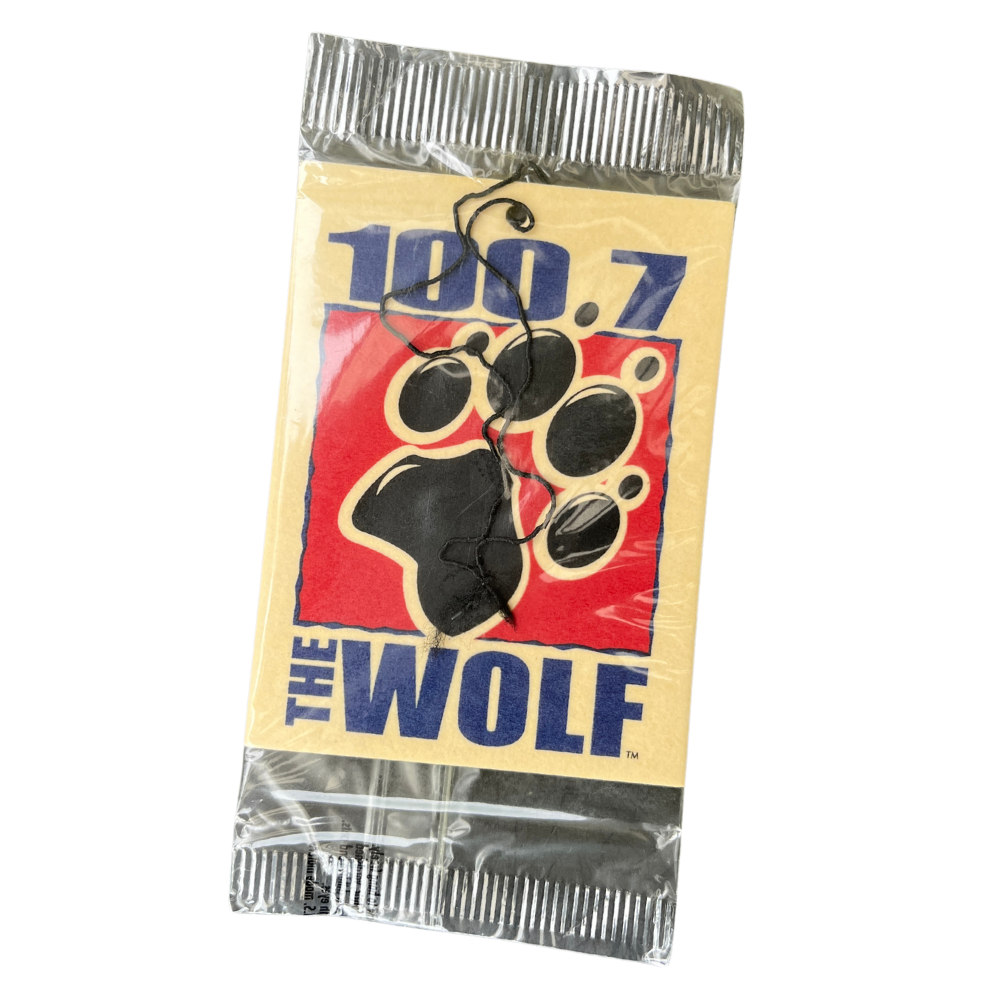 100.7 The Wolf SEATTLE Logo Air Freshener VTG