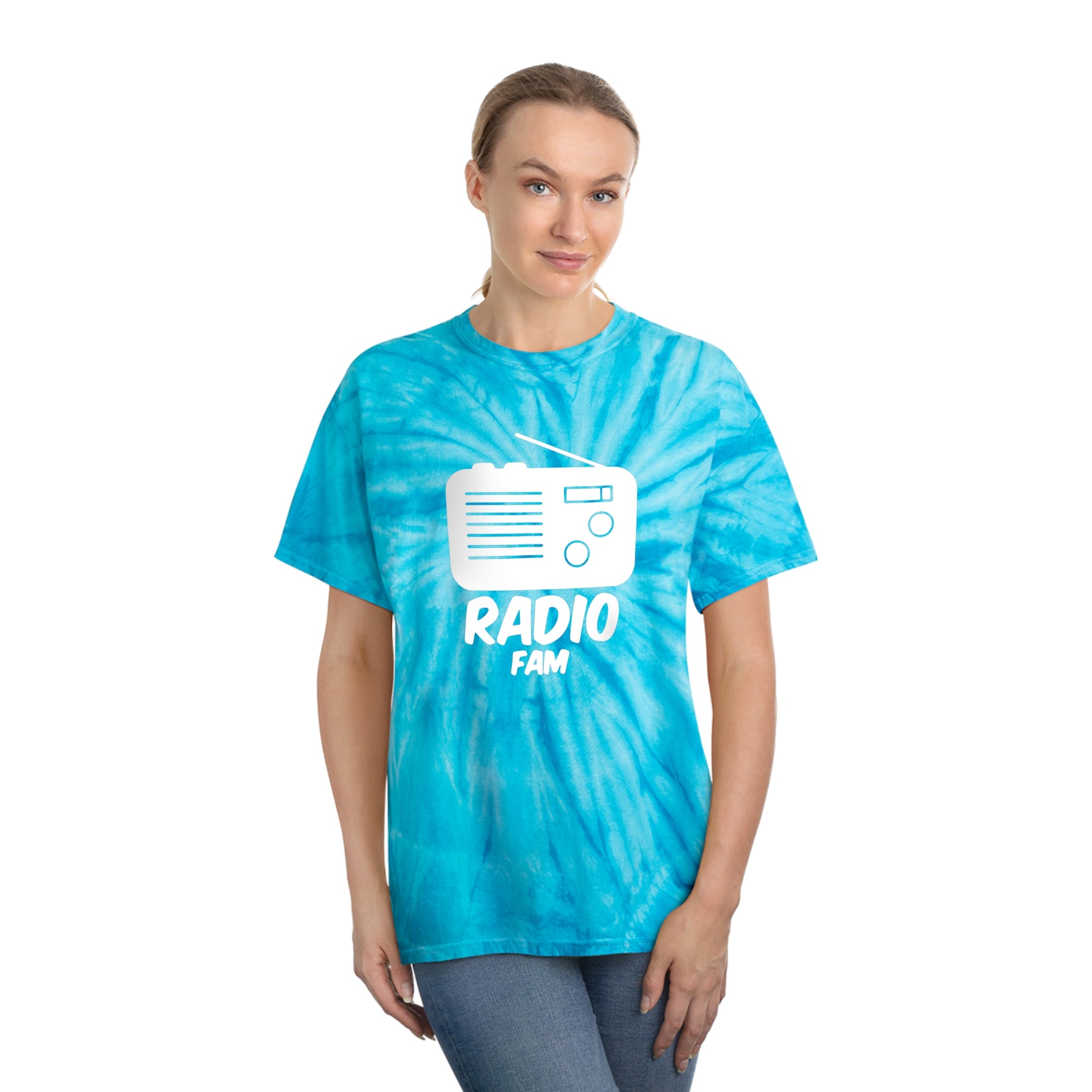 Radio Fam Logo Tie-Dye Tee, Cyclone