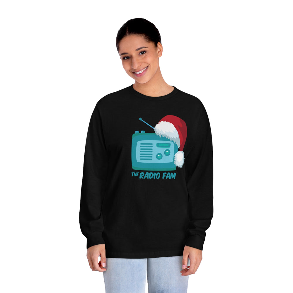 Santa Hat Holiday Radio Fam Logo Classic Long Sleeve T-Shirt