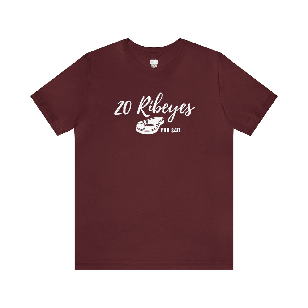 20 Ribeyes Meat Truck Remote Unisex Tee