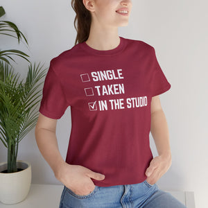 
            
                Load image into Gallery viewer, Single Taken In The Studio Relationship Unisex Tee
            
        