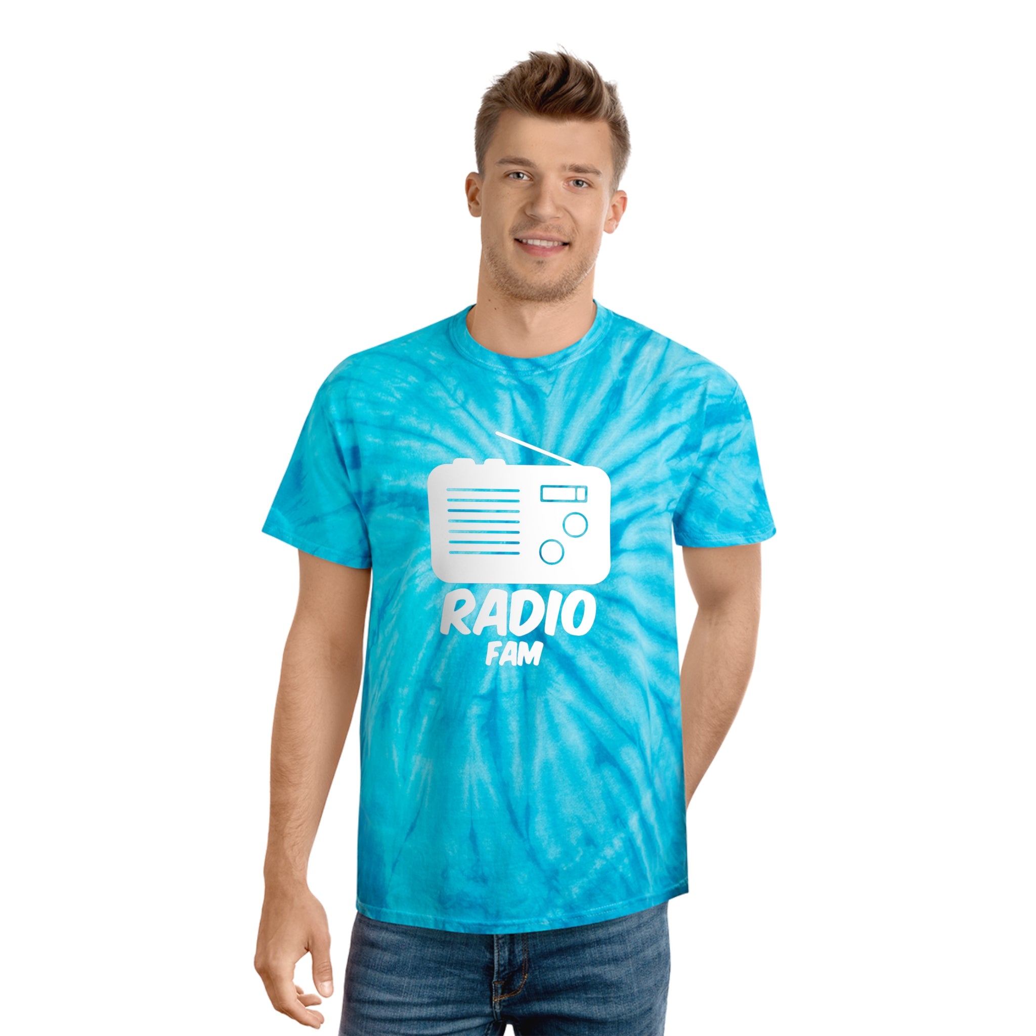Radio Fam Logo Tie-Dye Tee, Cyclone