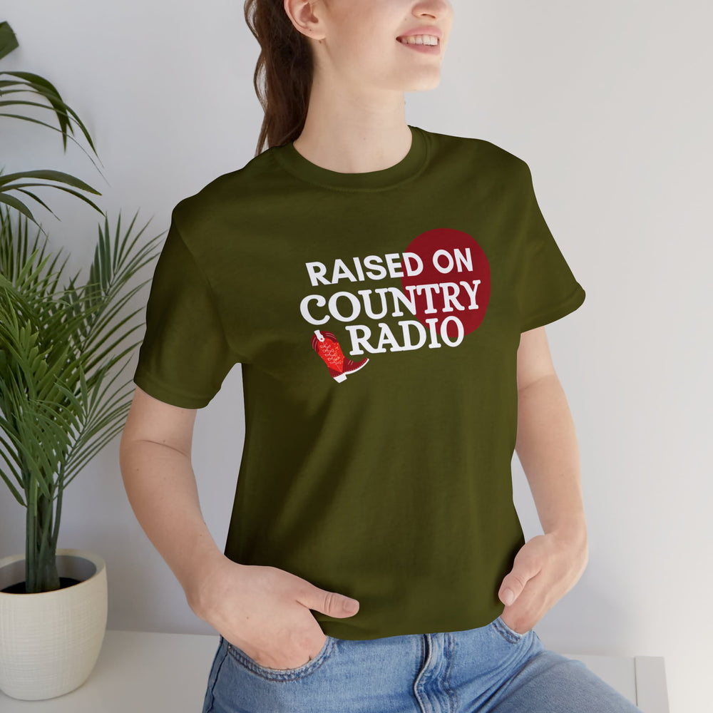 
            
                Load image into Gallery viewer, Raised on Country Radio Unisex Tee
            
        