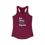 Eat Sleep Radio Repeat Women's Slim-Fit Tank
