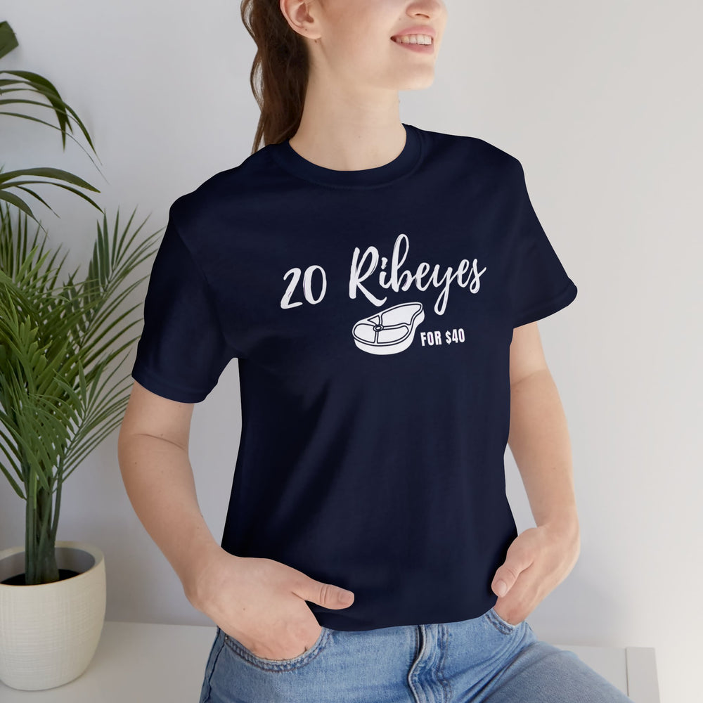 20 Ribeyes Meat Truck Remote Unisex Tee