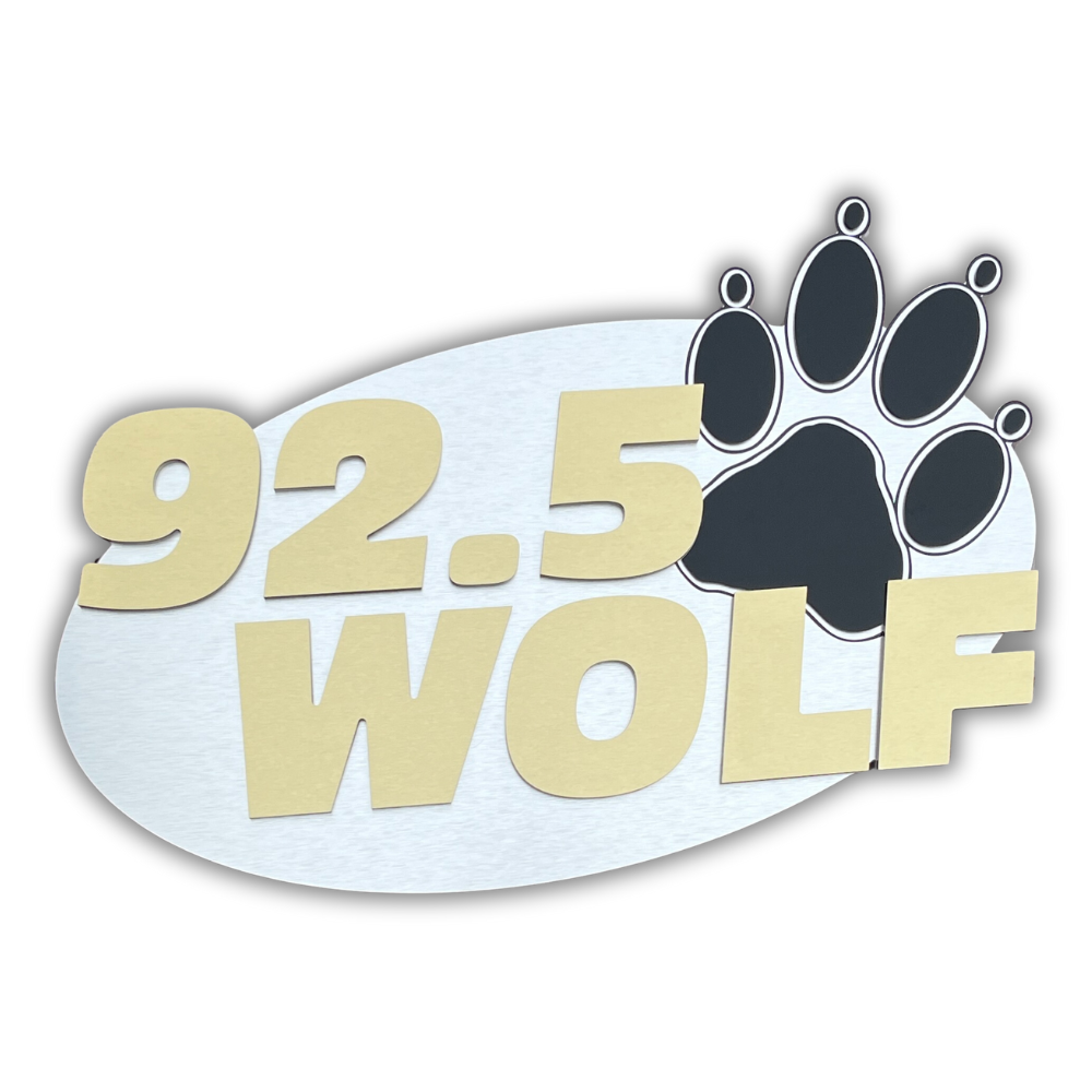 92.5 The Wolf Denver Radio Station Sign