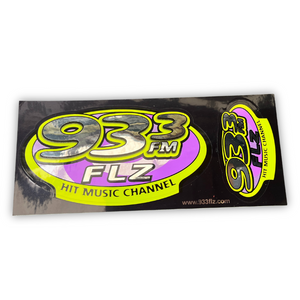 93.3 FLZ Radio Mirror Logo Sticker