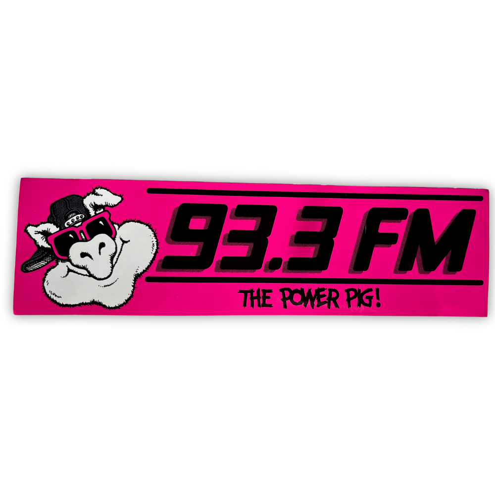 
            
                Load image into Gallery viewer, 93.3 WFLZ The Power Pig Sticker
            
        