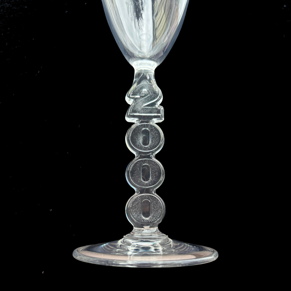 WKKT 96.9 Kat Country Y2K Champagne Flute VTG