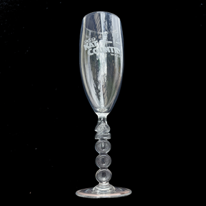 WKKT 96.9 Kat Country Y2K Champagne Flute VTG