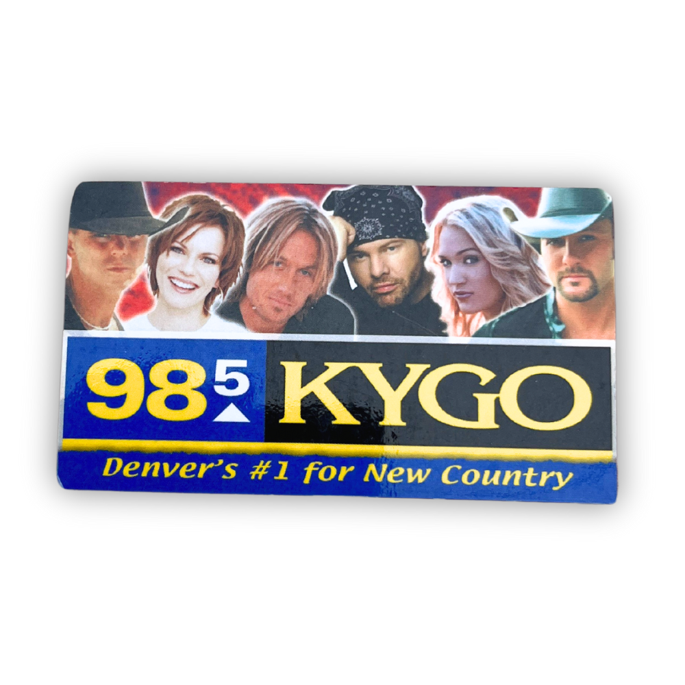 98.5 KYGO Country Artists VTG Magnet