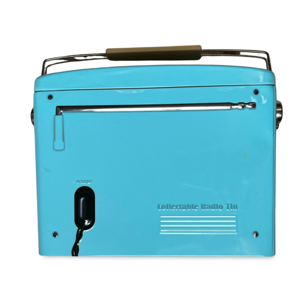 Retro Radio Baby Blue VTG Tin
