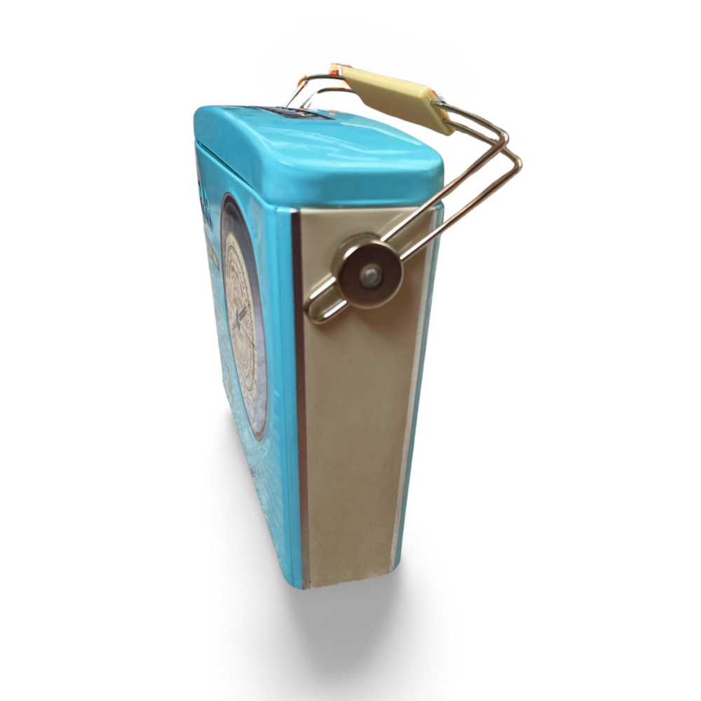 Retro Radio Baby Blue VTG Tin