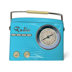 Retro Radio Baby Blue VTG Tin