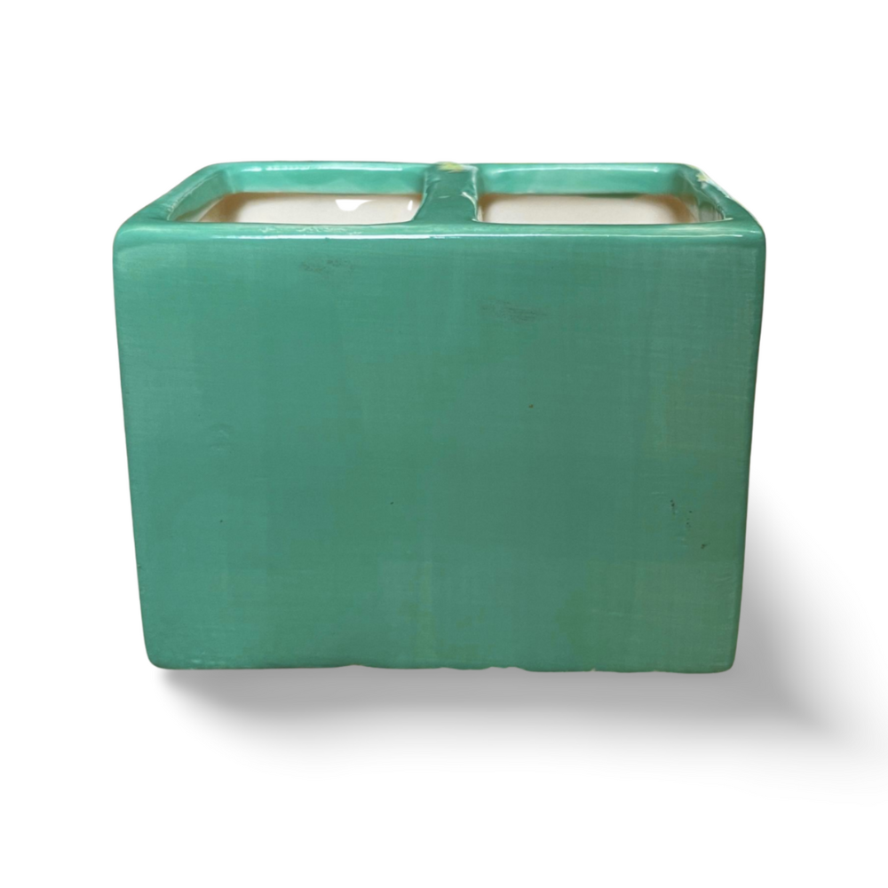 Ceramic Retro Radio Planter Make-up Holder