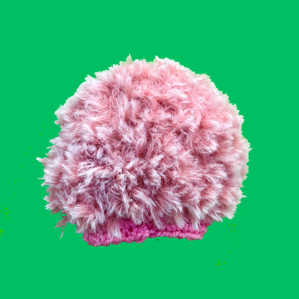 Pink Fuzzy Crocheted Blue Yeti Mic Windscreen Pop Filter