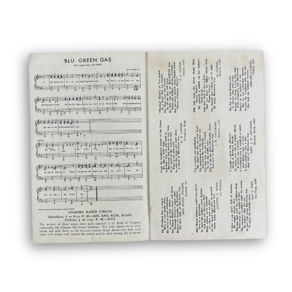 GILMORE Radio Circus: Longest Song in the World Book