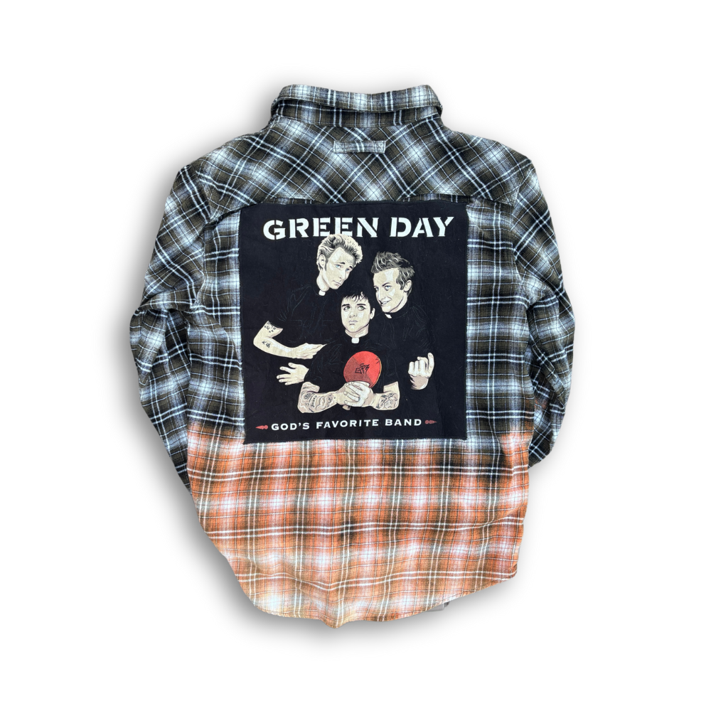 Green Day Repurposed Flannel Green Day Repurposed Flannel