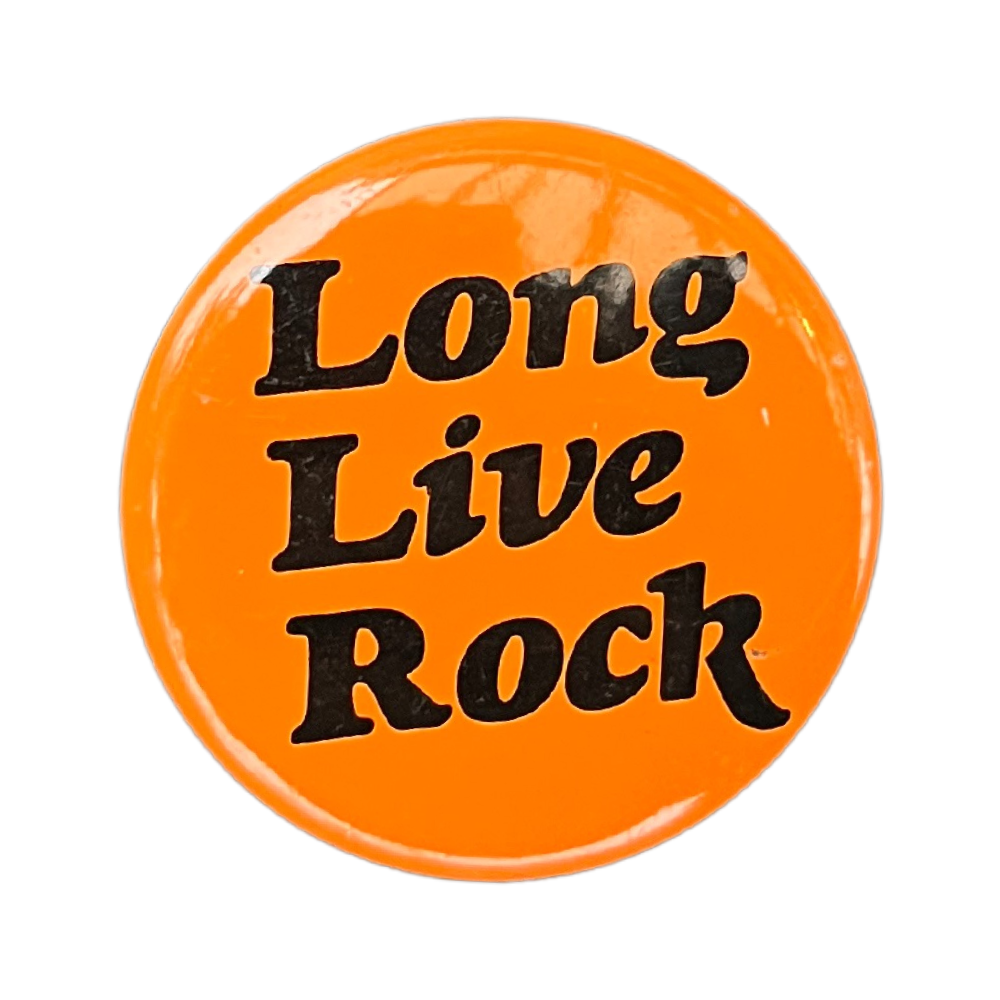 
            
                Load image into Gallery viewer, Long Live Rock Orange Button
            
        