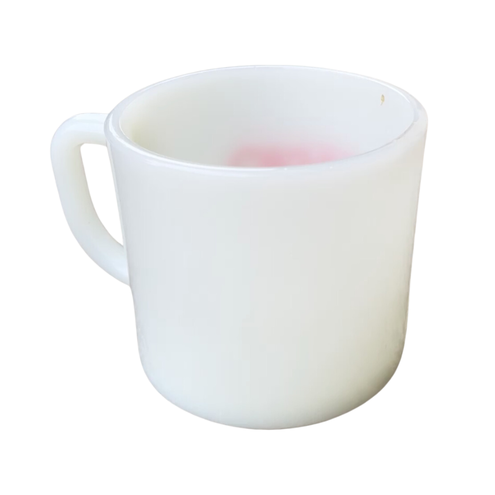 RADIO It's Red Hot Milk Glass VTG Mug