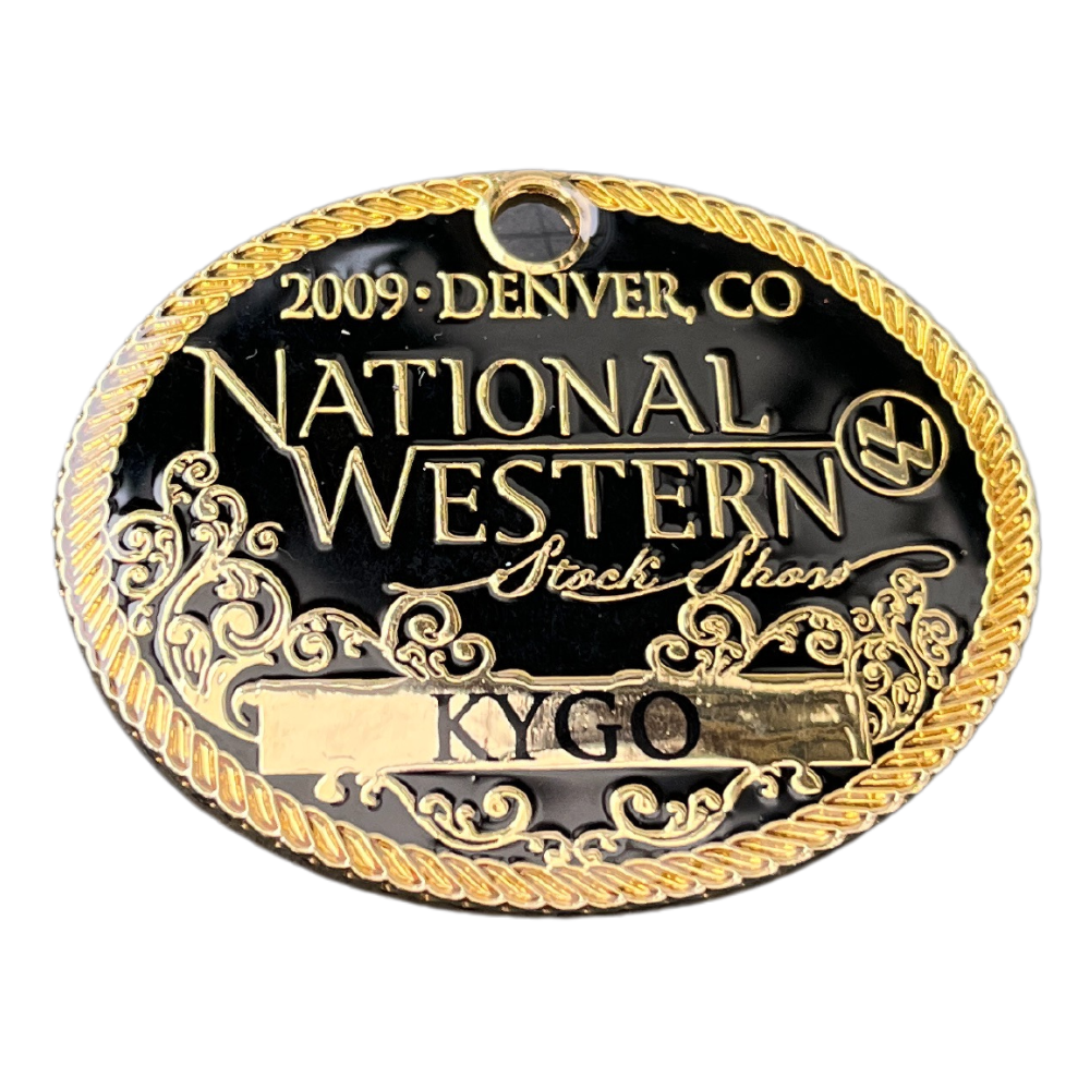 98.5 KYGO 2009 National Western Stock Show Pin VTG