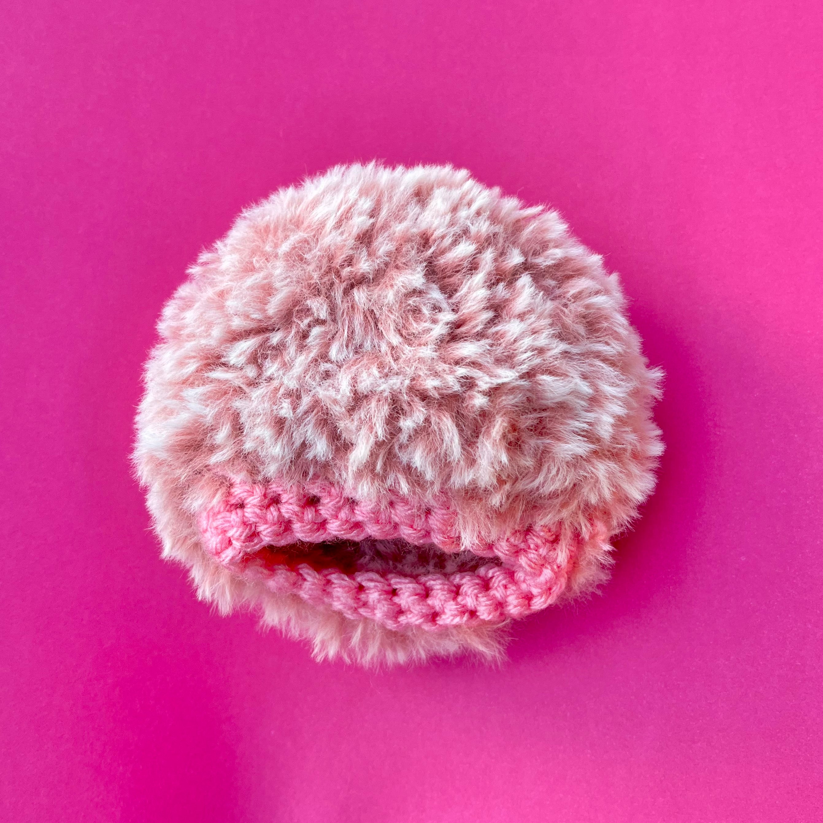 Pink Fuzzy Crocheted Blue Yeti Mic Windscreen Pop Filter