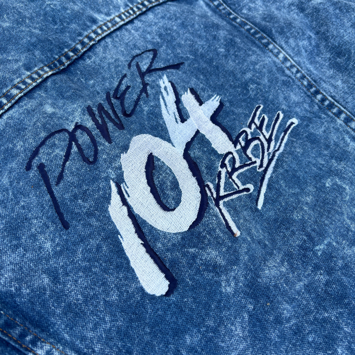 Power 104 KRBE Denim Jacket STAFF VTG