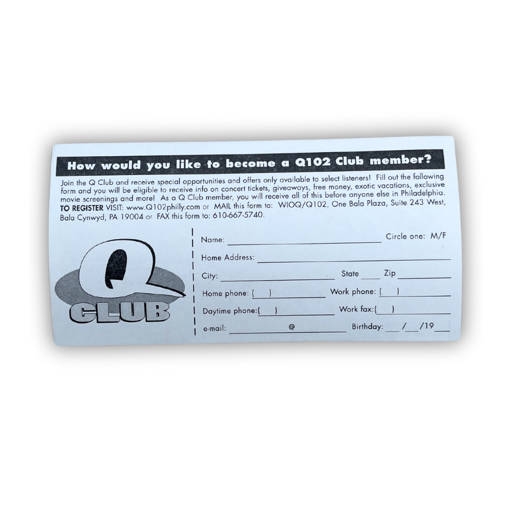 Q102 Philedelphia Radio Station Sticker