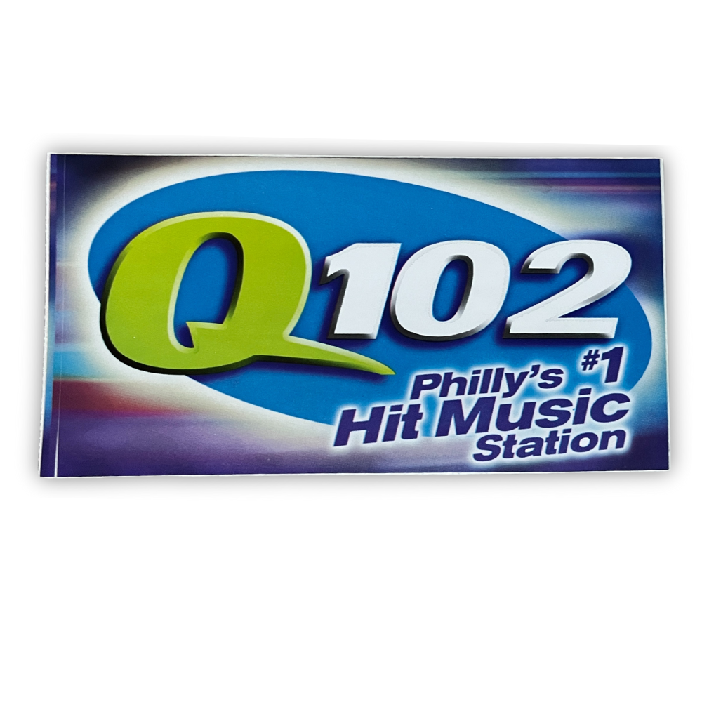 
            
                Load image into Gallery viewer, Q102 Philedelphia Radio Station Sticker
            
        
