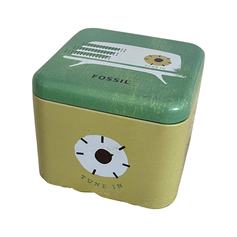 Fossil Brand VTG Metal Tin Box