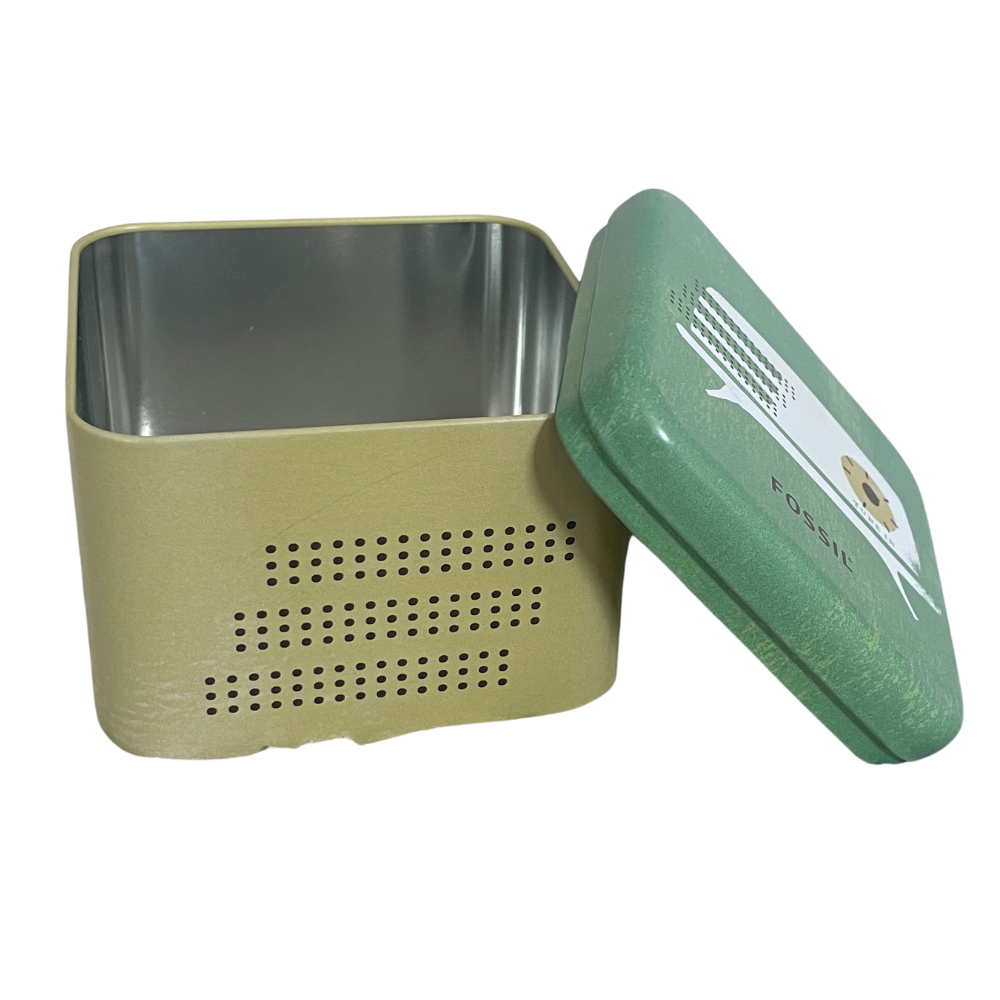 Fossil Brand VTG Metal Tin Box