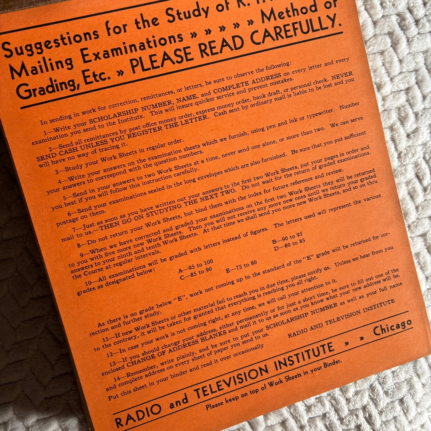 Radio and Television Institute Service Manual 2 VTG