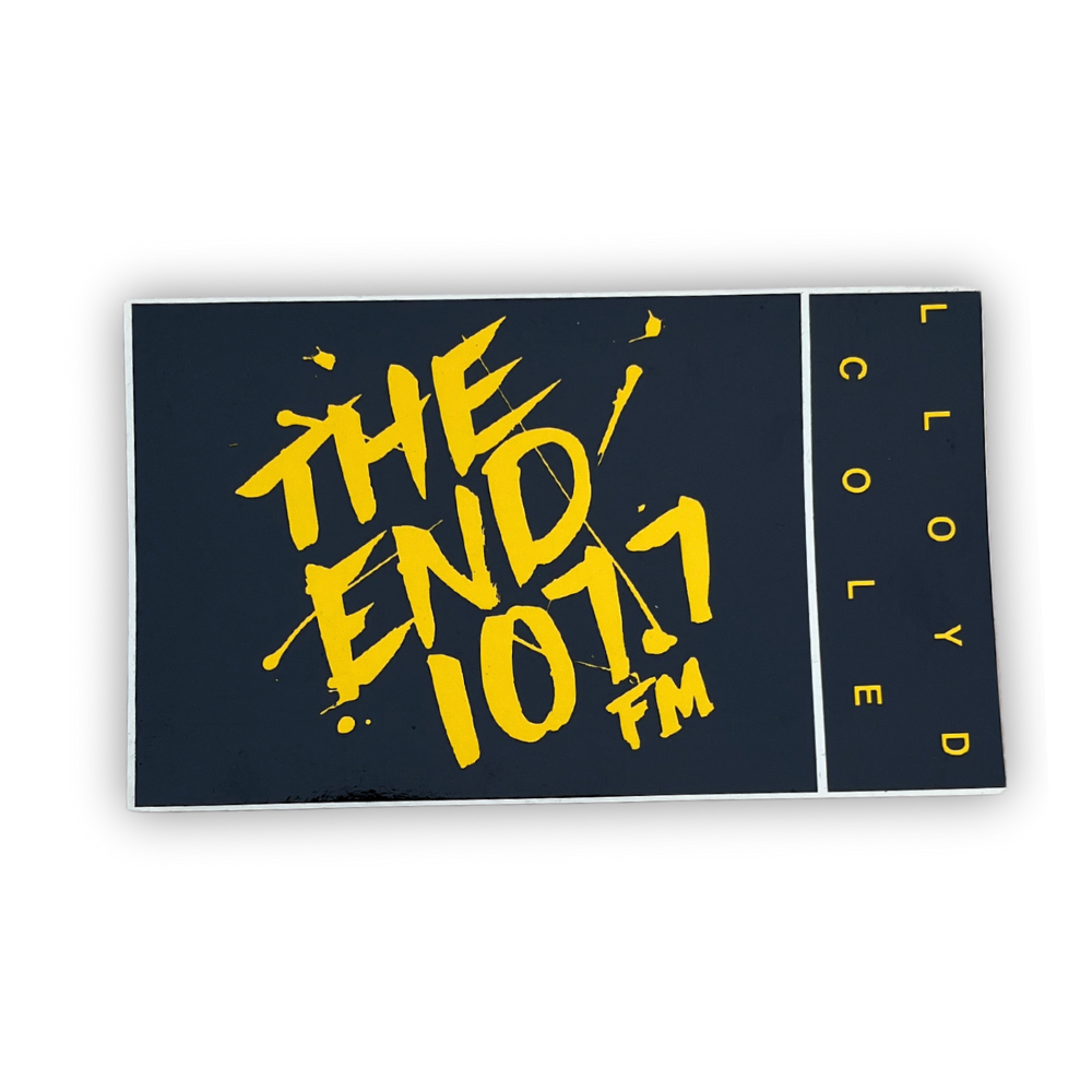 The End 107.7 FM Radio VTG Sticker