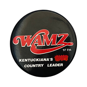 WAMZ 97.5 FM Radio Station VTG Button (Black)