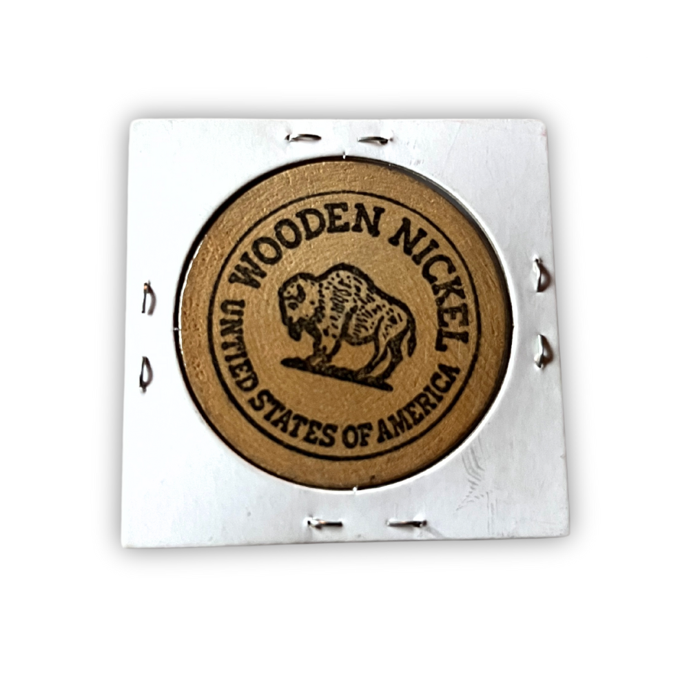 WZZC Radio Stereo 101 Wooden Nickel VTG