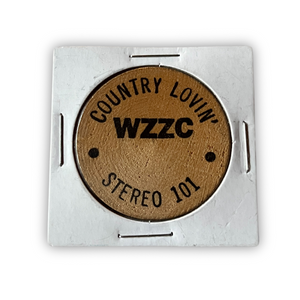 WZZC Radio Stereo 101 Wooden Nickel VTG