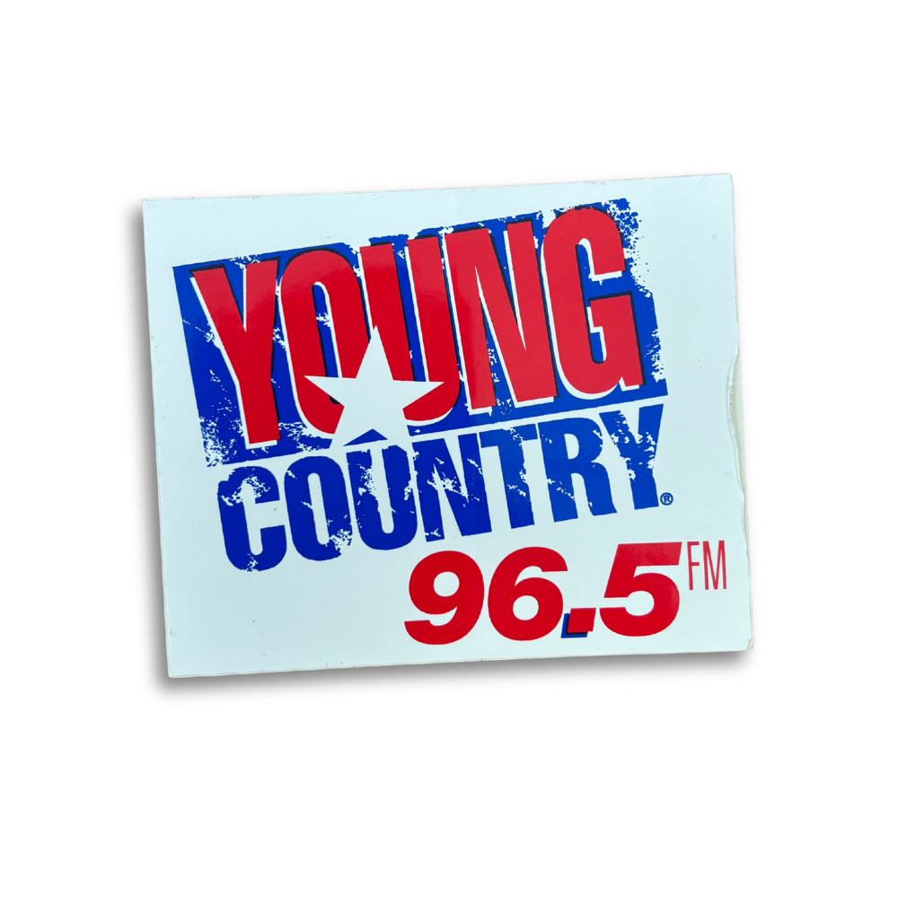 Young Country 96.5 FM Sticker VTG