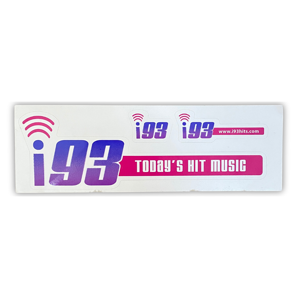 i93 (KLIF) Sticker, Today's Hit Music