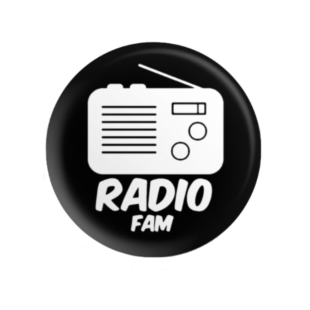 Radio Fam Logo BLACK 1.25" Button