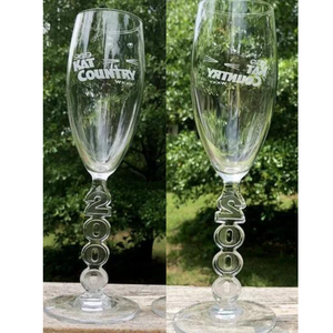 Vintage Y2K WKKT 96.9 Kat Country Champagne Flute
