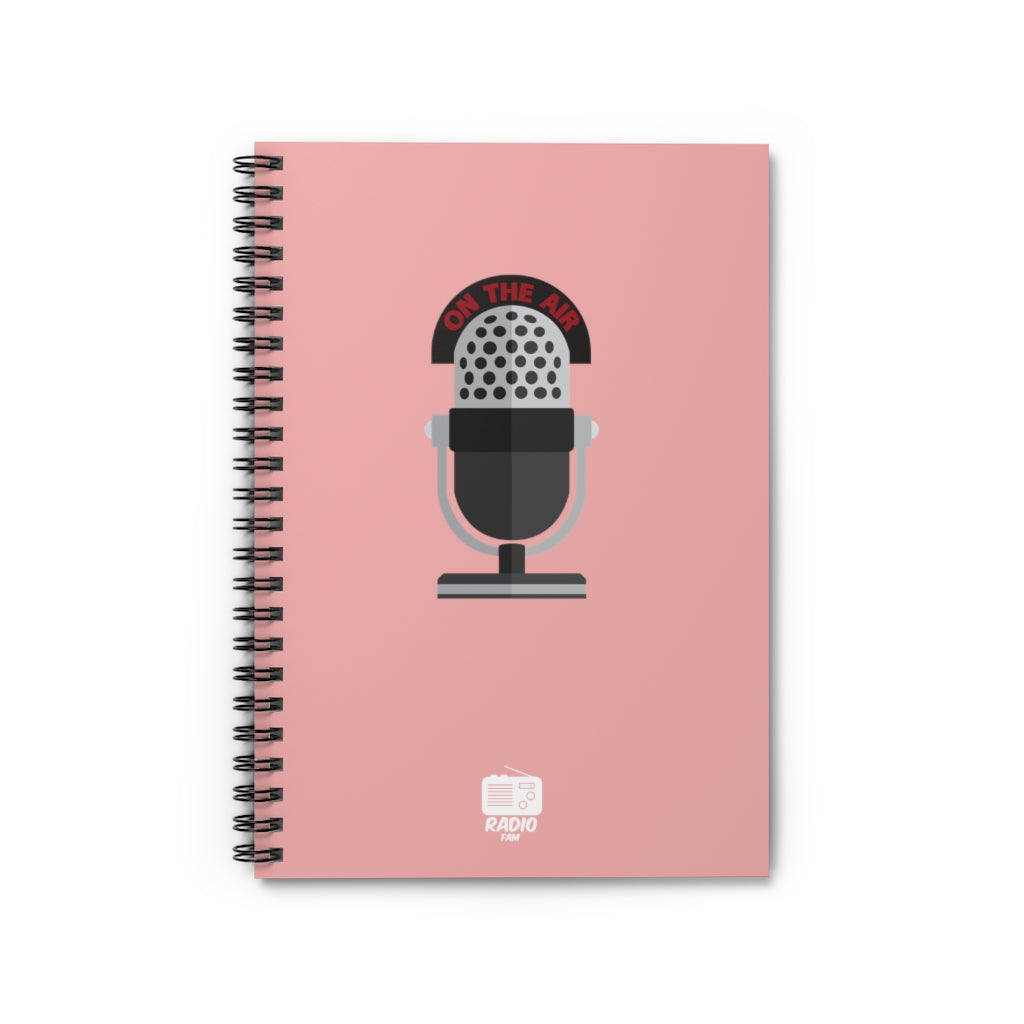 Rose Gold ON THE AIR Microphone Spiral Notebook