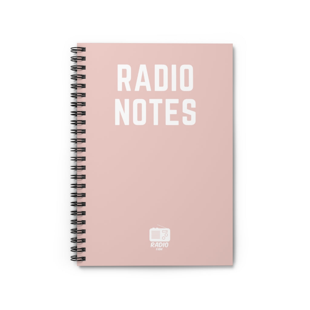 Rose Gold Radio Notes Spiral Notebook - Ruled
