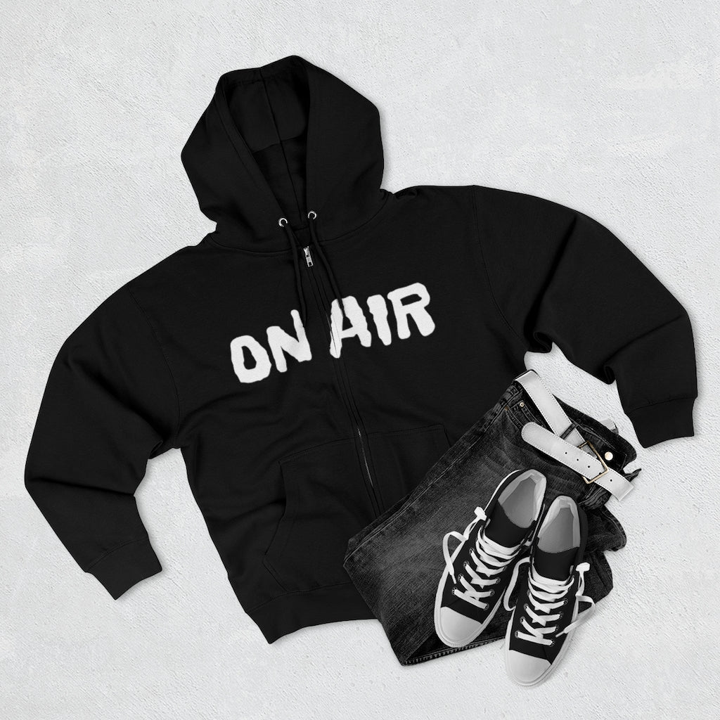 On Air (TRF LOGO ON BACK) Emo Punk Goth Unisex Full Zip Hoodie