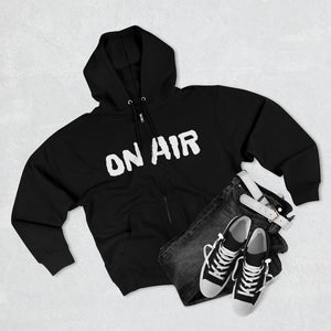 
            
                Load image into Gallery viewer, On Air (TRF LOGO ON BACK) Emo Punk Goth Unisex Full Zip Hoodie
            
        