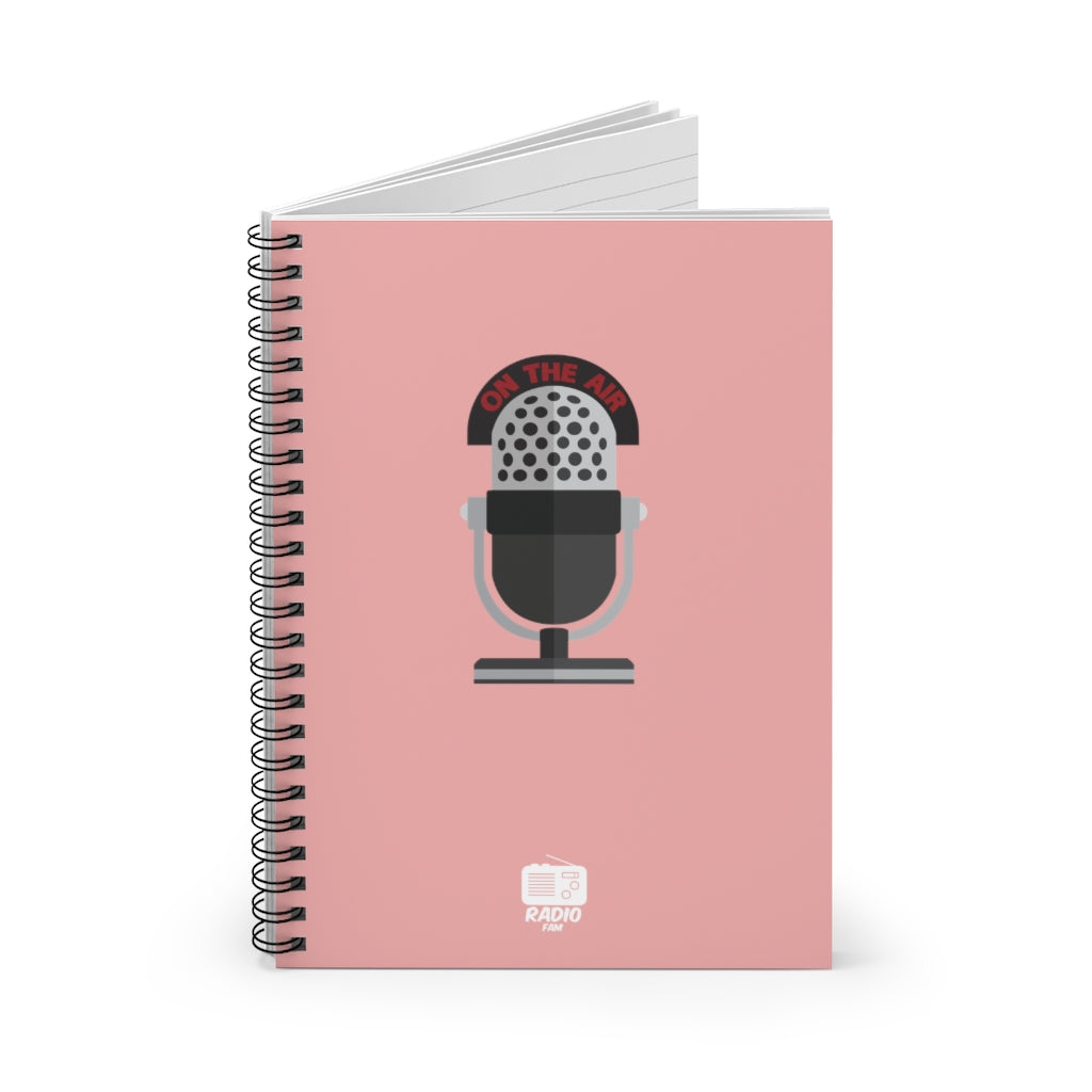 Rose Gold ON THE AIR Microphone Spiral Notebook