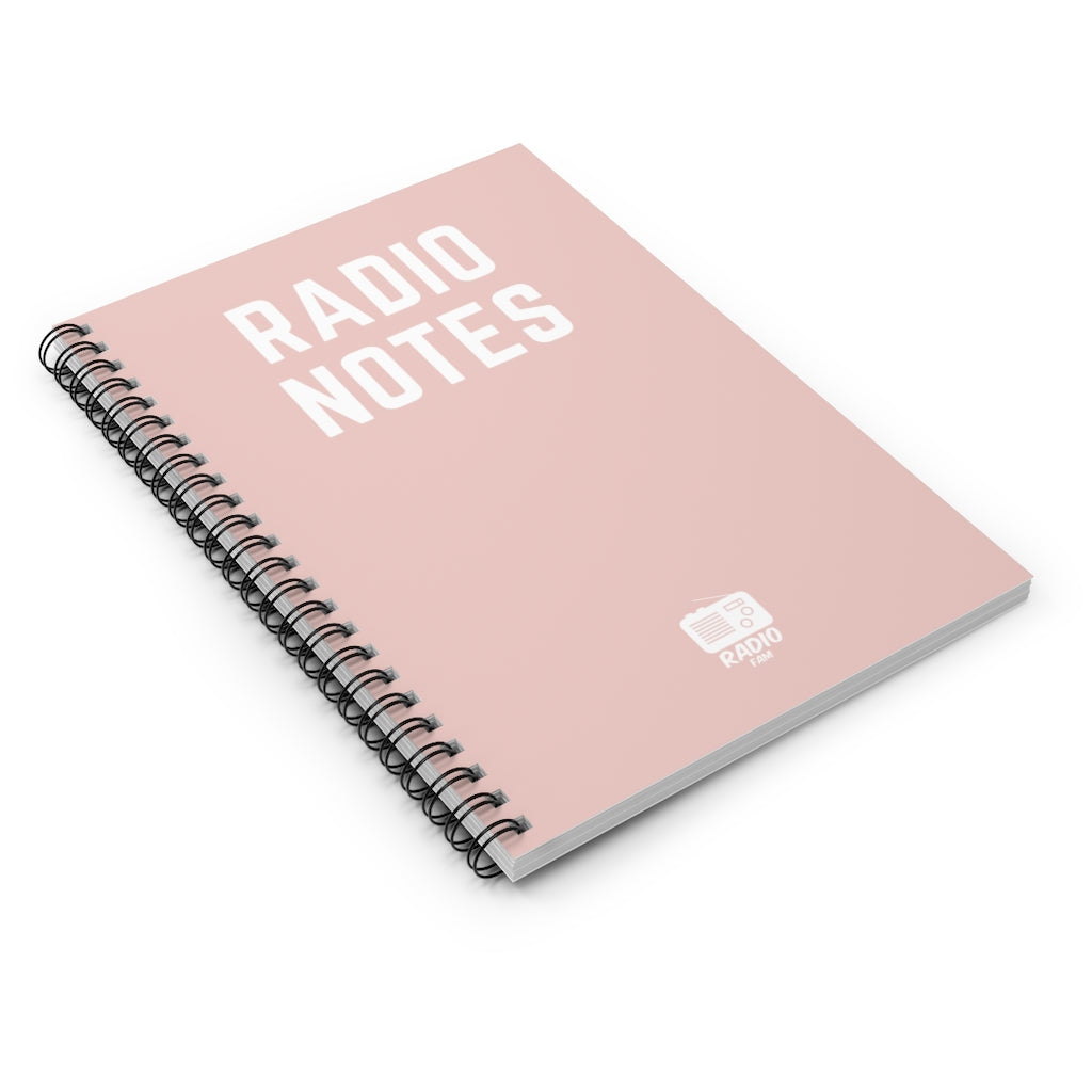 Rose Gold Radio Notes Spiral Notebook - Ruled