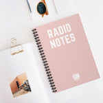 Rose Gold Radio Notes Spiral Notebook - Ruled