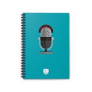 Teal ON THE AIR Microphone Spiral Notebook