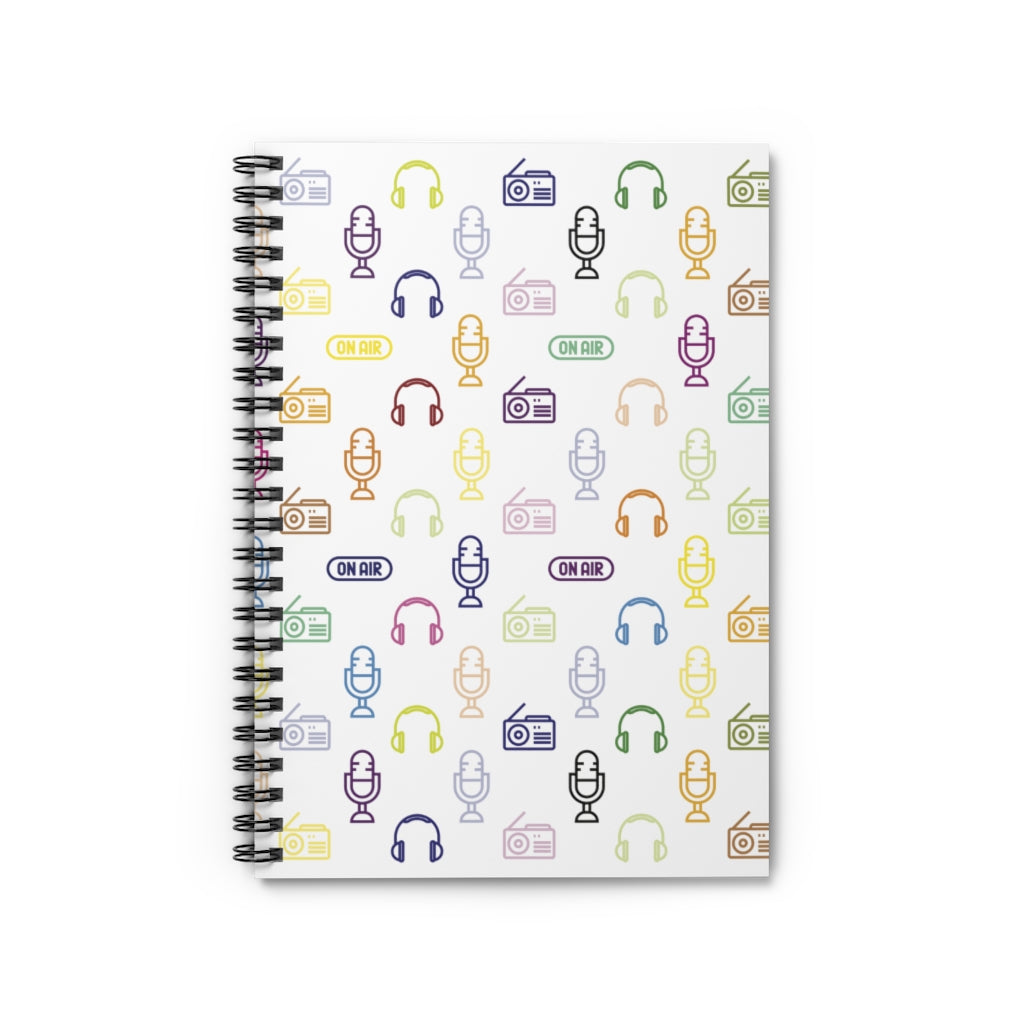 LV Inspired Radio Spiral Notebook - Ruled Line
